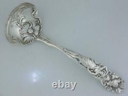 Sterling ALVIN Serving Ladle ART NOUVEAU Floral Woman RAPHAEL 1902 no mono