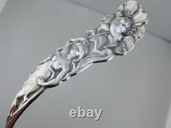 Sterling ALVIN Serving Ladle ART NOUVEAU Floral Woman RAPHAEL 1902 no mono