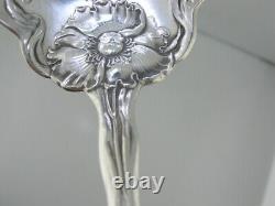 Sterling ALVIN Serving Ladle ART NOUVEAU Floral Woman RAPHAEL 1902 no mono
