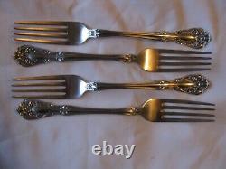 Sterling Alvin Chateau Rose Luncheon Forks 7.25 Set of 4