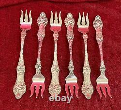 Sterling Alvin Orange Blossom Cocktail Seafood Shrimp Forks 5 3/4 Set of 6