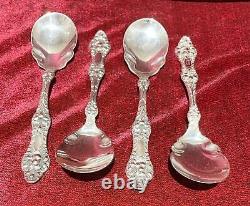 Sterling Alvin Orange Blossom Ice Cream Spoons 5 1/4 Set of 4