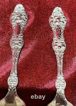 Sterling Alvin Orange Blossom Ice Cream Spoons 5 1/4 Set of 4