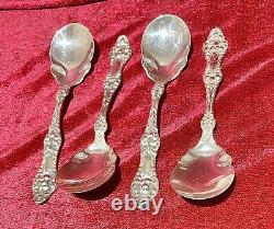 Sterling Alvin Orange Blossom Ice Cream Spoons 5 1/4 Set of 4