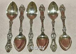 Sterling Alvin Orange Blossom Oval Soup / Place Spoons 7 set of 6