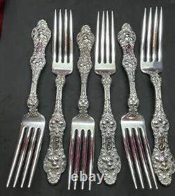 Sterling Alvin Orange Blossom Salad Dessert Fork 6 Set of 6