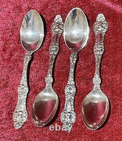 Sterling Alvin Orange Blossom Youth Spoons 5 1/4 set of 4