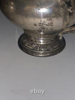 Sterling Alvin Rose and Scroll Sugar Bowl And Creamer 143.8g Excellent