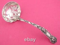 Sterling Silver ALVIN pierced Serving Ladle / Sifter BRIDAL ROSE 1903