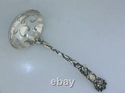 Sterling Silver ALVIN pierced Serving Ladle / Sifter BRIDAL ROSE 1903