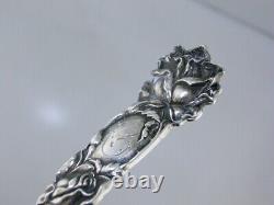 Sterling Silver ALVIN pierced Serving Ladle / Sifter BRIDAL ROSE 1903