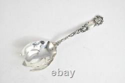 Sterling Silver Alvin Art Nouveau Sterling Rose Motif Serving Fork 02
