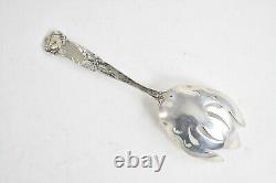 Sterling Silver Alvin Art Nouveau Sterling Rose Motif Serving Fork 02