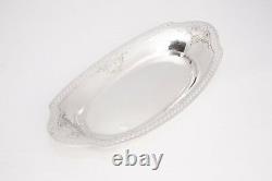 Sterling Silver Alvin Bread Tray J55- 1920 Art Deco Pierced 224.6 grams serving