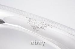 Sterling Silver Alvin Bread Tray J55- 1920 Art Deco Pierced 224.6 grams serving