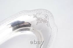 Sterling Silver Alvin Bread Tray J55- 1920 Art Deco Pierced 224.6 grams serving