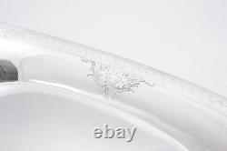 Sterling Silver Alvin Bread Tray J55- 1920 Art Deco Pierced 224.6 grams serving