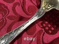 Sterling Silver Alvin Bridal Rose Pattern Large Gilt Berry Spoon 9 Mono
