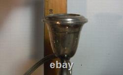Sterling Silver Alvin Candelabra 3 Light Candle Holder, 2 Section, Twisted Arm