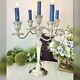 Sterling Silver Alvin Candelabra 5 Arm Candle Holder Twisted Arm Candle Holder