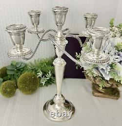 Sterling Silver Alvin Candelabra 5 Arm Candle Holder Twisted Arm Candle Holder