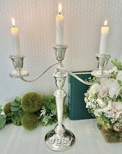 Sterling Silver Alvin Candelabra 5 Arm Candle Holder Twisted Arm Vintage read