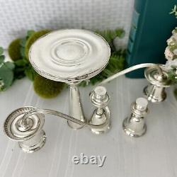 Sterling Silver Alvin Candelabra 5 Arm Candle Holder Twisted Arm Vintage read