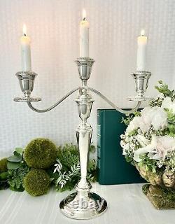 Sterling Silver Alvin Candelabra 5 Arm Candle Holder Twisted Arm Vintage read