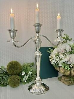 Sterling Silver Alvin Candelabra 5 Arm Candle Holder Twisted Arm Vintage read