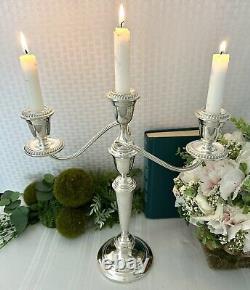 Sterling Silver Alvin Candelabra 5 Arm Candle Holder Twisted Arm Vintage read