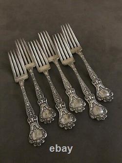 Sterling Silver Alvin Dinner Forks with Nuremburg Pattern