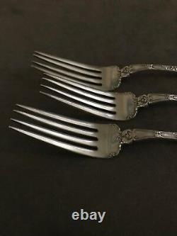 Sterling Silver Alvin Dinner Forks with Nuremburg Pattern