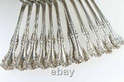 Sterling Silver Alvin Florentine Dinner 7.5 Fork Set Of 12 Monogrammed #7088