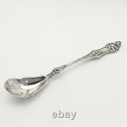 Sterling Silver Alvin Orange Blossom Old Pierced Short Handle Olive Spoon 6in