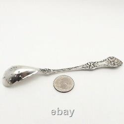 Sterling Silver Alvin Orange Blossom Old Pierced Short Handle Olive Spoon 6in