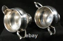 Sterling Silver Alvin S219 Sugar Bowl And Creamer 143.8g