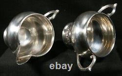 Sterling Silver Alvin S219 Sugar Bowl And Creamer 143.8g