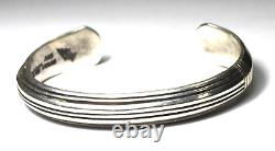 Sterling Silver Alvin Toadacheene Navajo Cuff Bracelet 9-12mm 6 Wrist