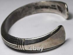 Sterling Silver Alvin Toadacheene Navajo Cuff Bracelet 9-12mm 6 Wrist