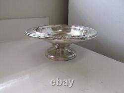 Sterling Silver Bowl Alvin Sterling M576-2 No Mono. 9x3.5In 274 grams Estate