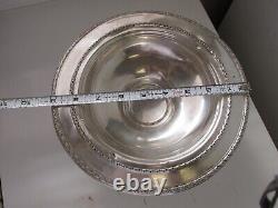 Sterling Silver Bowl Alvin Sterling M576-2 No Mono. 9x3.5In 274 grams Estate