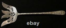 Sterling Silver Flatware Alvin Bridal Bouquet Bacon Fork Pierced With Flower