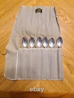 Sterling Silver Flatware lot/6 Alvin Chapel Bells Iced Tea Spoons / 7 5/8 inches