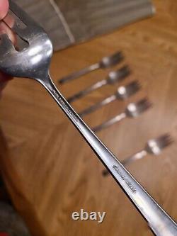 Sterling Silver Flatware lot 6 Alvin Chapel Bells Salad Forks / 6 1/2 inches