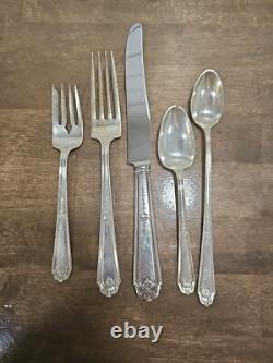 Sterling Silver Gainsborough Alvin Silverware 36 Pcs 5 Service Plus Extras 1930
