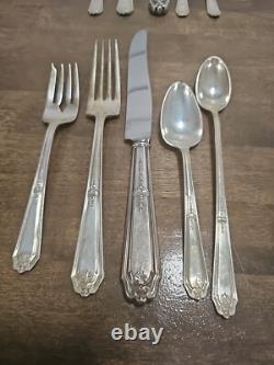 Sterling Silver Gainsborough Alvin Silverware 36 Pcs 5 Service Plus Extras 1930