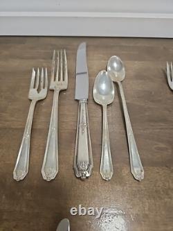Sterling Silver Gainsborough Alvin Silverware 36 Pcs 5 Service Plus Extras 1930