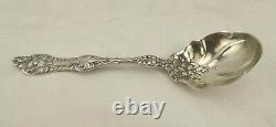 Sterling Silver Jelly Spoon Alvin Orange Blossom Flower Bowl 1905 Antique 6