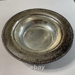 Sterling Silver Large Bowl by Alvin 9.5 (234grams) Mint Condition Free Shipping