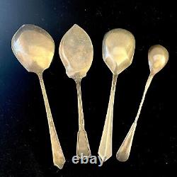 Sterling Silver Lot 4 Spoons 85g Towle Rogers Alvin M. &B. Vintage Antique